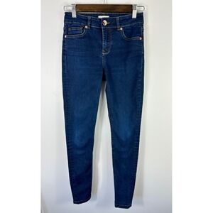 Ted Baker London Jeans Womens 26 Dark Blue Denim Skinny Low Rise Stretch Y2K